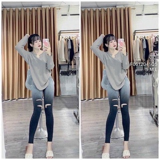 Quần jeans loang ôm ,❤❤️❤️❤️chất co giãn đẹp Lưng siêu cao hack chân dài miêng mang rất tôn dáng ak 😍😍 👉