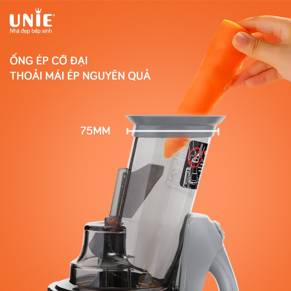 Máy ép chậm hoa quả UNIE UE580 dung tích 250 ml công suất 240W [BẢO HÀNH 12 THÁNG]