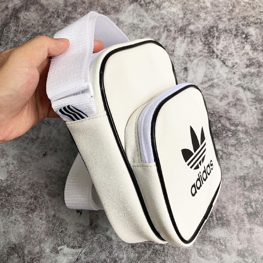 Túi Đeo Chéo Adidas Trắng Vintage Mini Bag Classic Full Tag Code