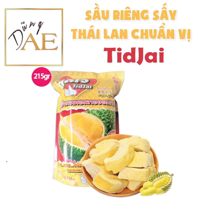 Sầu Riêng Sấy Thái Lan Hàng Chuẩn - Crispy Durian Monthong 215G