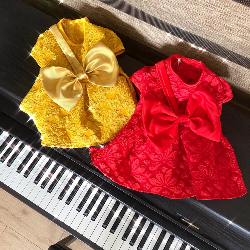 Đầm nơ bản to cao cấp chó mèo