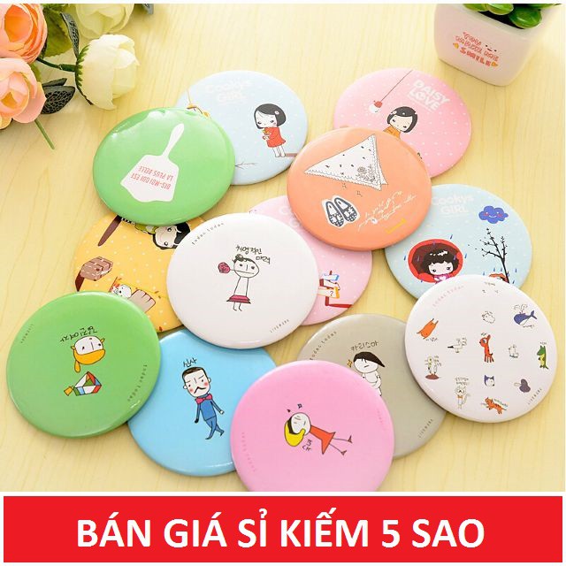 [GIÁ SỈ] Gương mini cầm tay Hàn Quốc xinh dễ thương nhiều màu tiện lợi (được chọn mẫu)