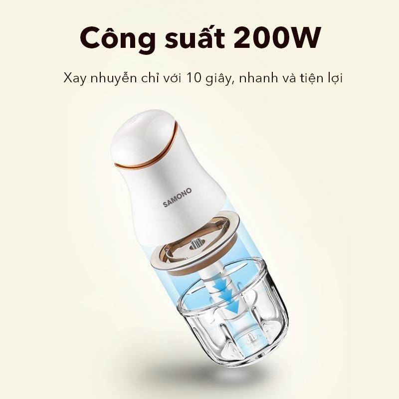 Máy Xay Ăn Dặm Samono 0.3L Cối Thuỷ Tinh Cao Cấp