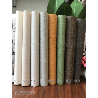 giấy dán tường trơn 10m- giấy lụa vân giả vải KHÔNG keo công nghệ  ĐỨC -mầu ghi ,mầu vàng,mầu xanh,dán phòng khách