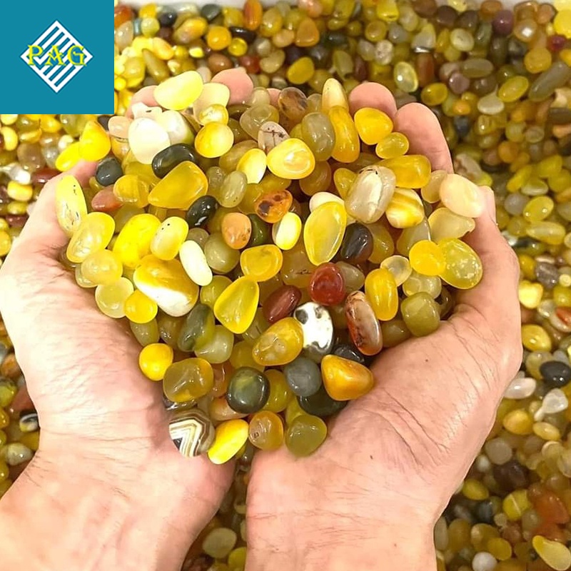 100gr Sỏi Mã Não Tự Nhiên - Cuội Sỏi Nhiều Màu Sắc - Đá Phong Thuỷ Trang Trí Bể Cá, Rải Chậu Cây