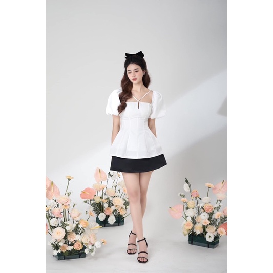 Áo Tay Phồng Dây Chéo Thanh lịch - Katie Top