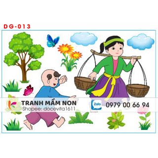 Decal mầm non-góc dân gian khổ lớn