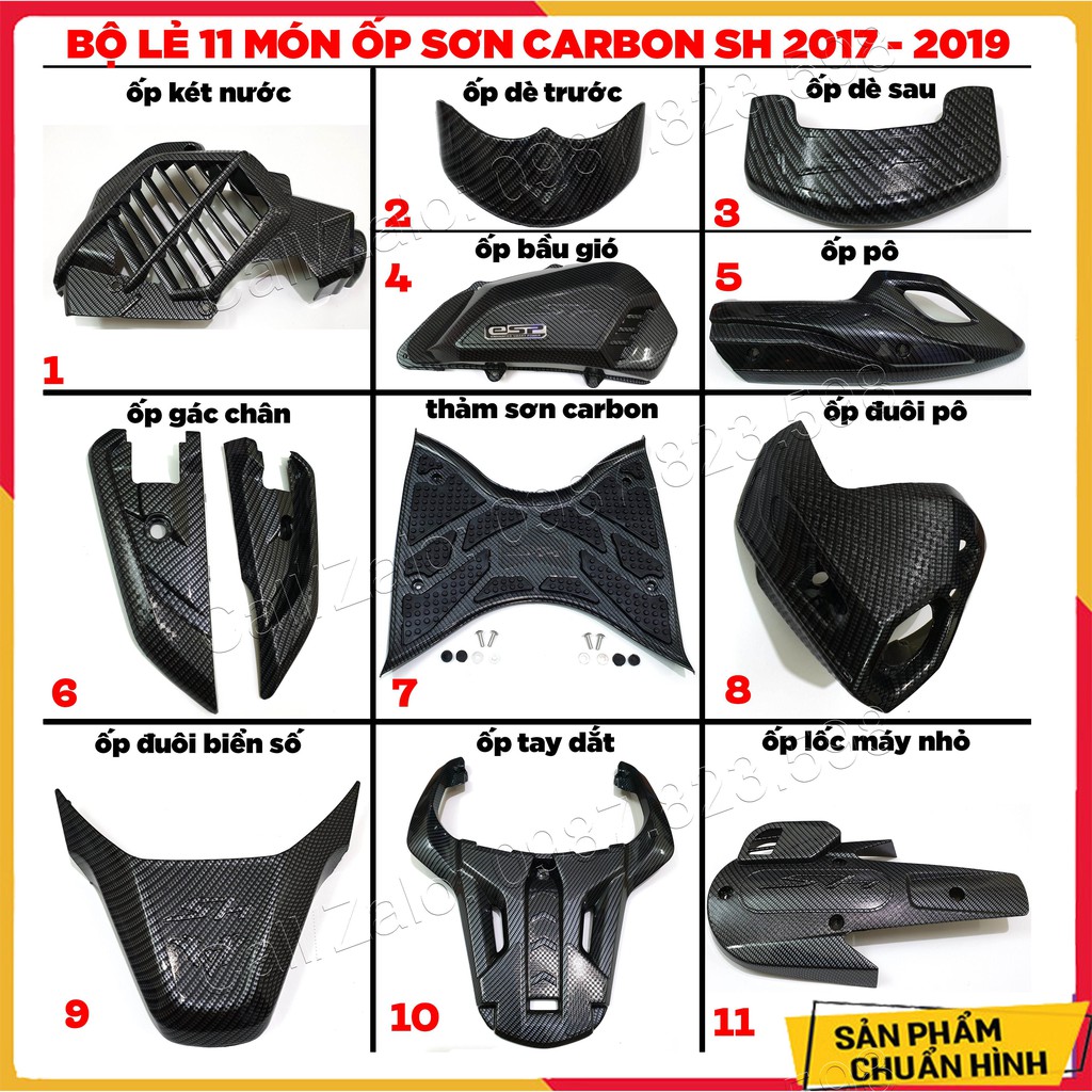 Bộ Carbon SH 2017 - 2019 💥𝐇𝐀̀𝐍𝐆 𝐀𝐑𝐓𝐈𝐒𝐓𝐀𝐑 𝐋𝐎𝐀̣𝐈 𝟏 💥( Giá Lẻ Từng Món)