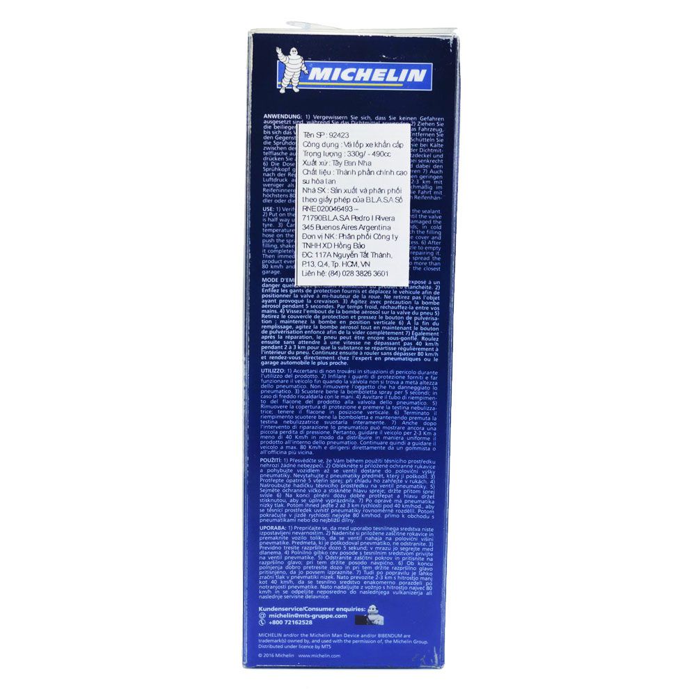 Chai Vá Lốp Xe Khẩn Cấp Michelin 92423 500ml