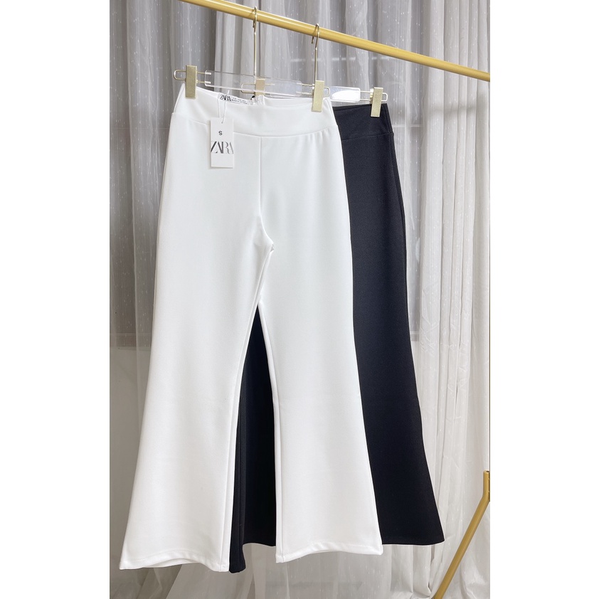 Quần ống loe nữ cạp cao siêu tôn dáng chất tuyết mưa quần legging nữ ống rộng