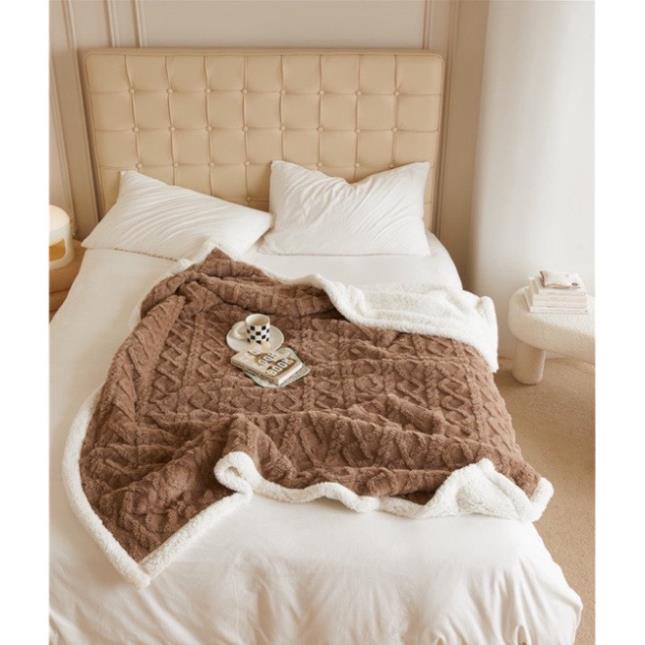 Chăn lông cừu Tafurong kích thước 2m x 2m3, chăn đông dày full size to rộng ấm áp