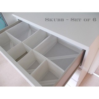 Bộ 6 hộp vải Ikea Skubb 40192634