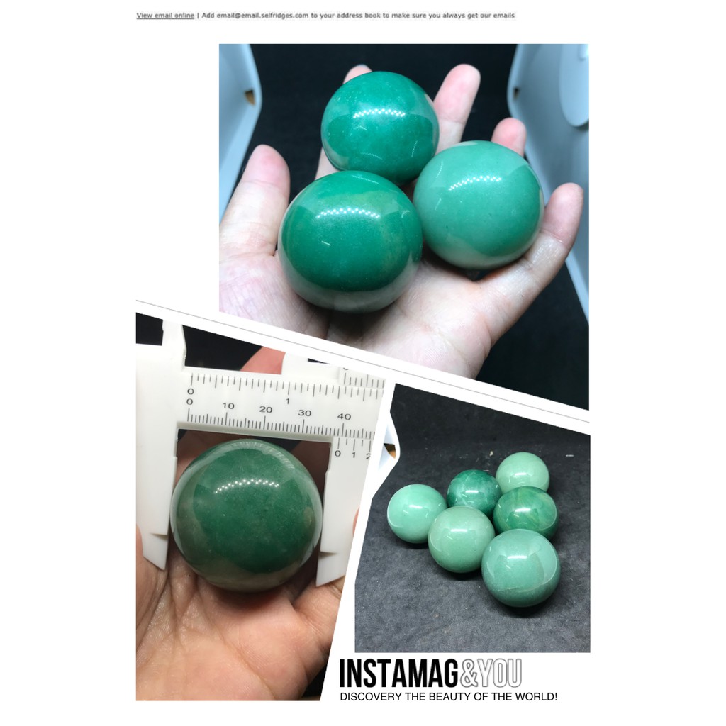 Bi cầu mini xanh lá Aventurine