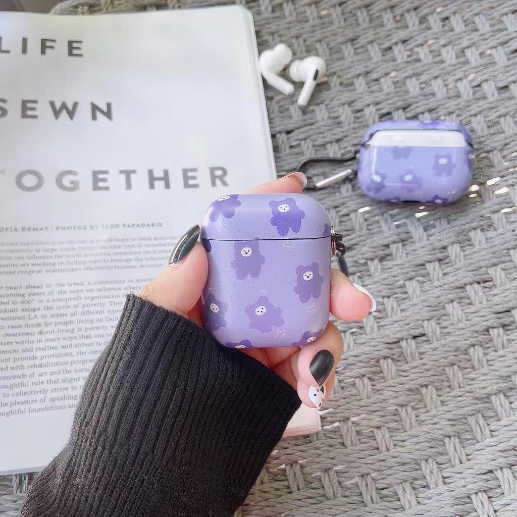 Vỏ Bảo Vệ Hộp Sạc Tai Nghe Airpods Pro 1 / 2 Chống Rơi Họa Tiết Hoạt Hình Phong Cách Hàn Quốc | BigBuy360 - bigbuy360.vn