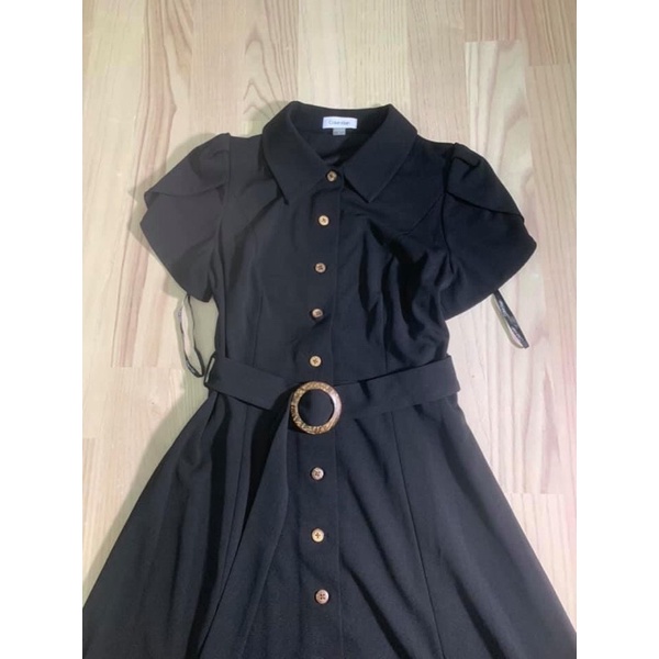 Đầm Calvin Klein dập ly kèm belt size 6 /8