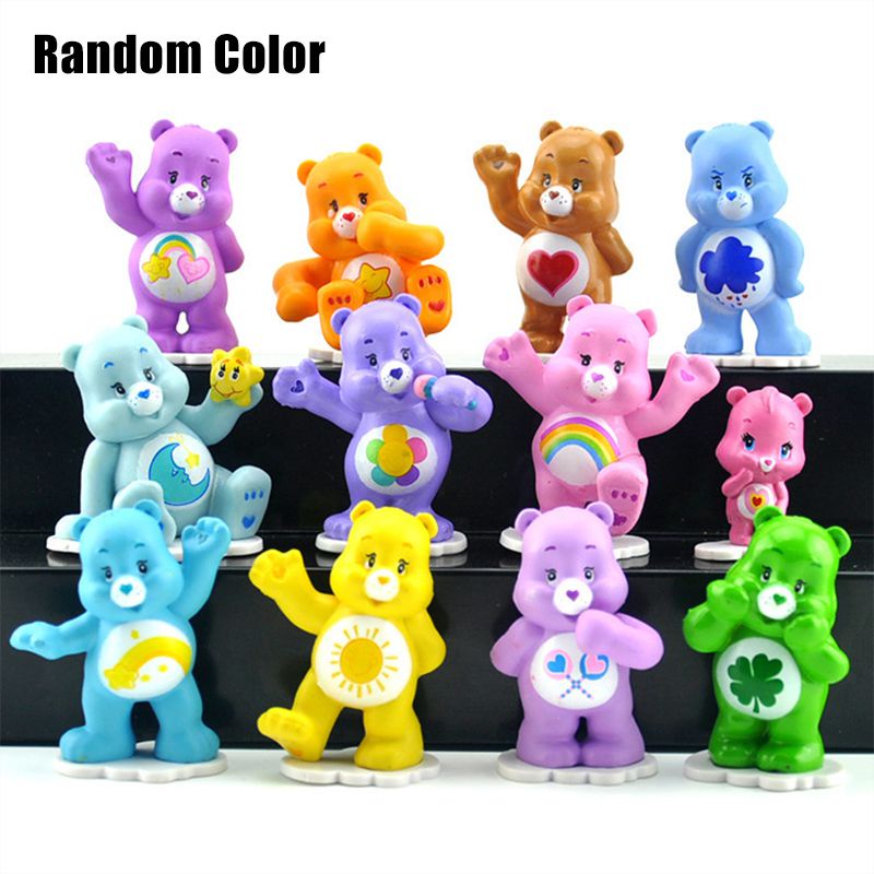 12 Mô hình gấu hoạt hình Care Bears dễ thương làm đồ chơi/ phụ kiện trang trí bánh/ quà tặng dành cho trẻ em