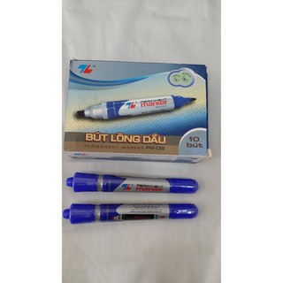 Combo 1 hộp bút lông dầu Thiên Long PM09 (màu xanh - đỏ - đen)