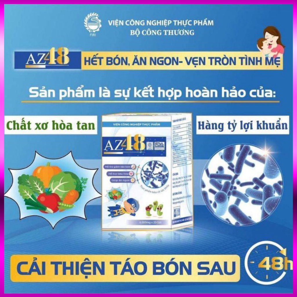 MEN tiêu hóa cho bé AZ48 - Men tiêu hoá az48 giúp bé hết táo bón, hết biếng ăn+ tặng 2 gói men-Tinhdaubuoingahoang1994