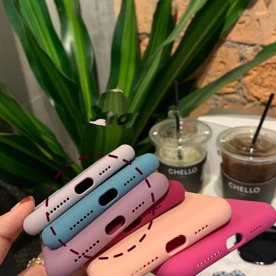 Đã nâng cấp Bảo hiểm đầy đủ Ốp lưng silicone iphone Sẵn sàng Bao da Ốp lưng Iphone Ốp lưng Silicone Original Liquid Case iPhone SE2 2020 iPhone 6s 7Plus 8Plus IPX Xr XS MAX 11Pro MAX Vỏ iPhone XR Ốp lưng silicon lỏng Vỏ iPhone cho iPhone 11 Pro