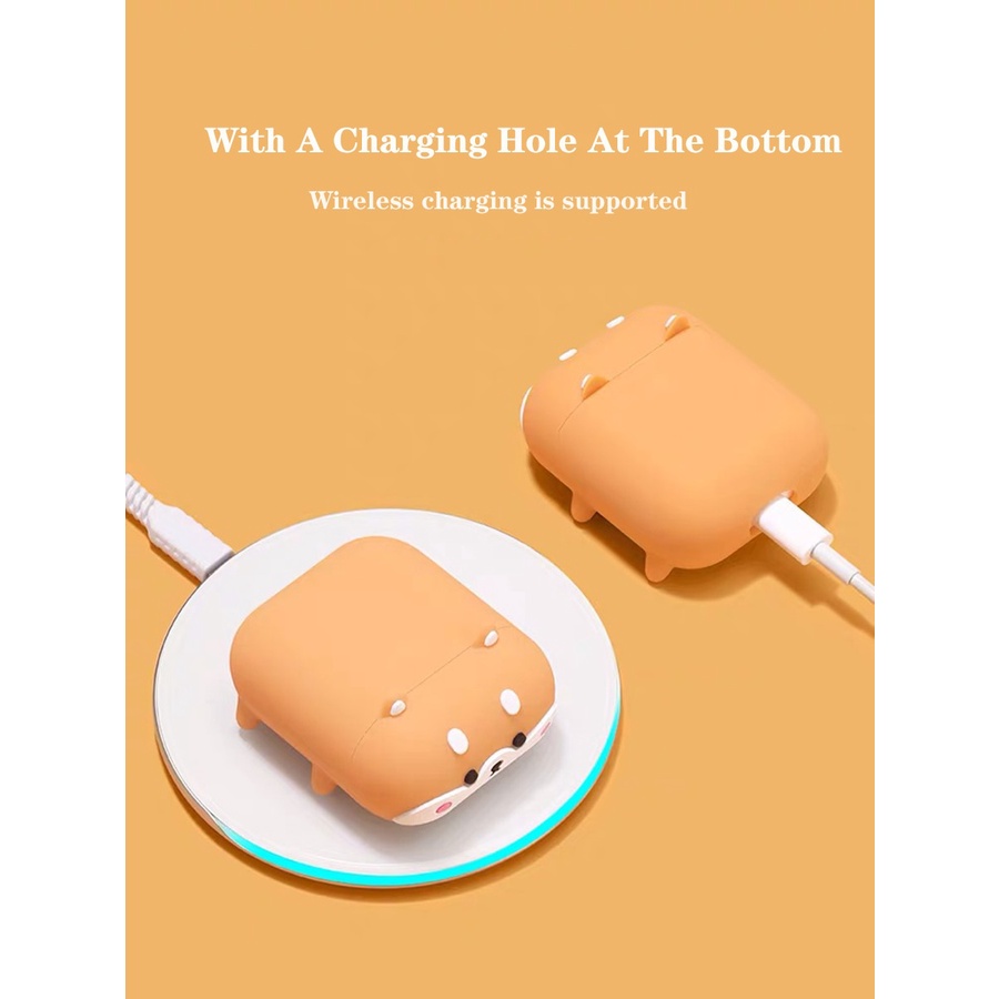 Lilyrose Store Japan Corgi Dog For Airpods 1 2 Case Silicone Earphone Bluetooth Wireless Protective Cover For AirPods Pro  Shell Comfort