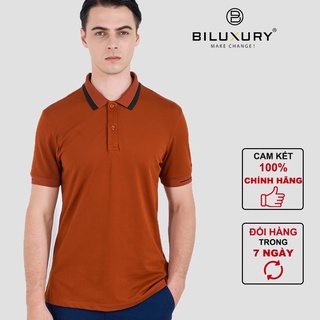 Áo polo nam Biluxury cổ bẻ 5APCH004CAD form bodyfit tôn dáng thêu tay đẳng cấp