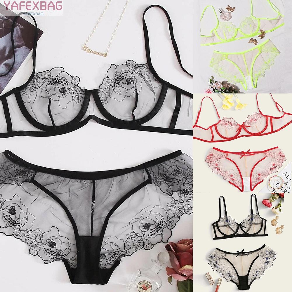 Women Bikini Set Mesh See-Through Sexy Sleepwear Underwear Comfortable