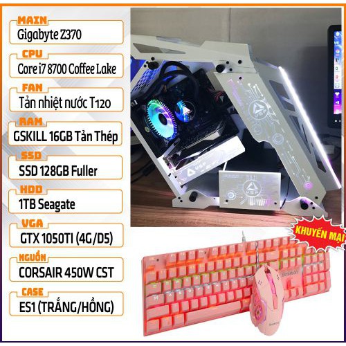 PC Gaming Tản nhiệt nước Z370 Giga / i7 8700 CASE ES1