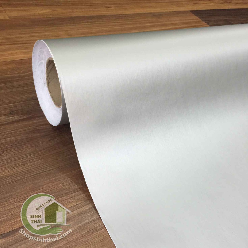 Giấy dán tường decal nhôm xước 3d -  - có sẵn keo dán