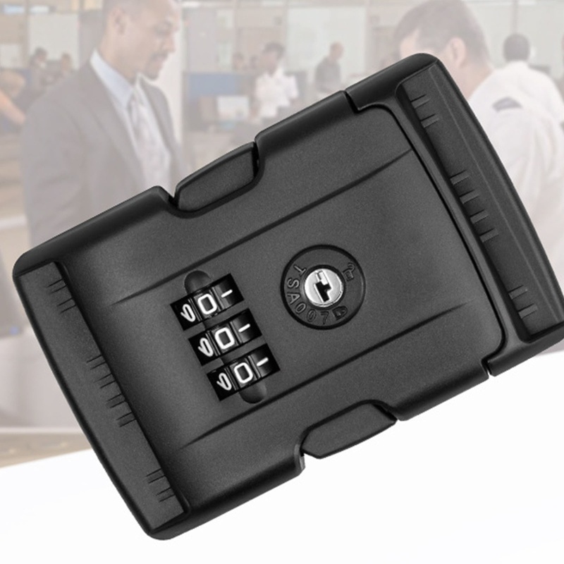 QQ Ổ Khóa Mật Khẩu Bằng Nhựa Màu Đen Chống Trộm An Toàn Tiện Dụng Mang Theo Du Lịch