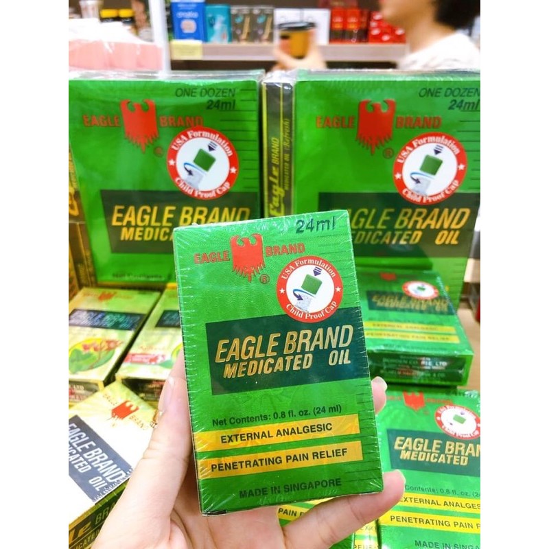 🍃Dầu gió EAGLE BRAND Made in SINGAPORE xách tay từ MỸ🇺🇸 (có tem nguồn gốc rõ ràng)