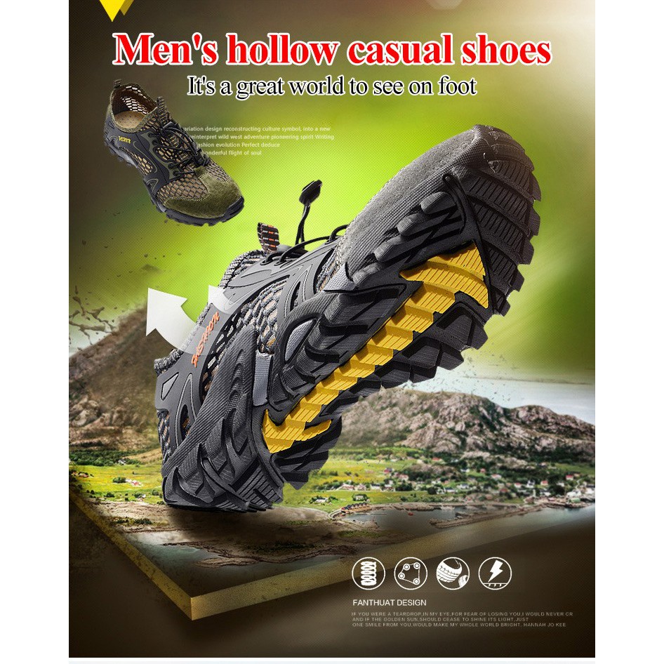 Giày Thể Thao Phối Lưới Thoáng Khí Chống Trượt Dành Cho Nam | BigBuy360 - bigbuy360.vn