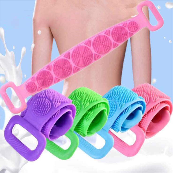 Dây Tắm, Cọ Tắm, Đai tắm Chà Lưng, có gai bằng gel silicon mềm, Massage thư giãn
