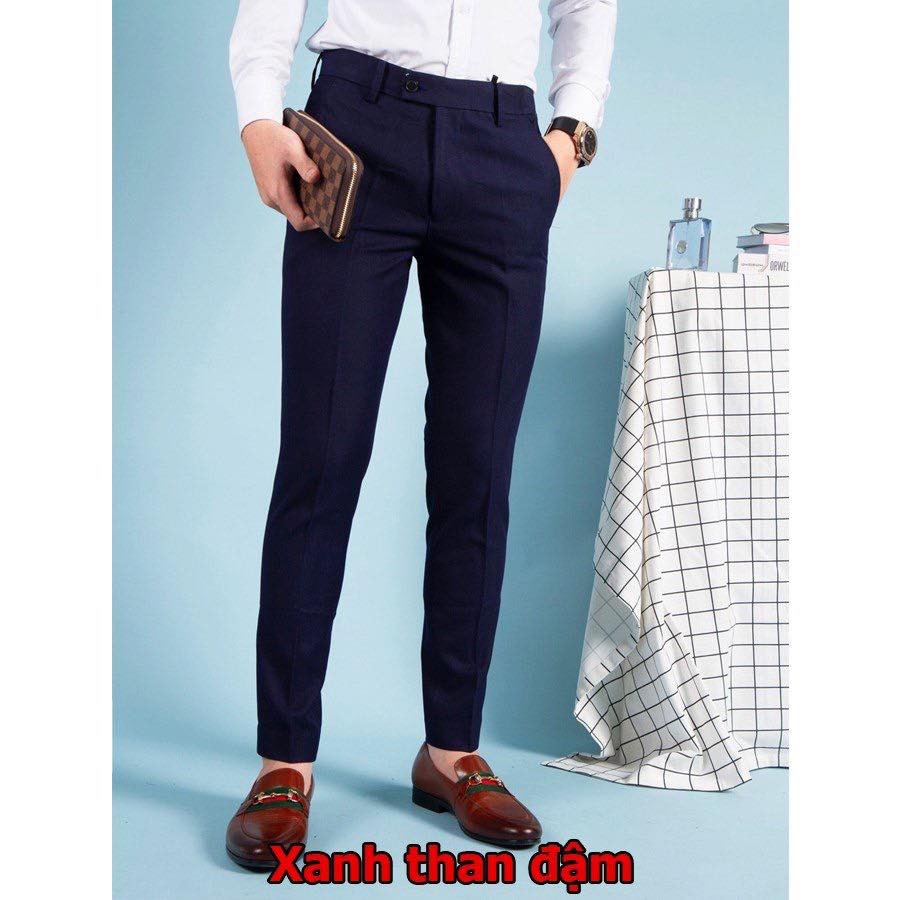 QUẦN ÂU XANH THAN VẢI NHẬP CAO CẤP