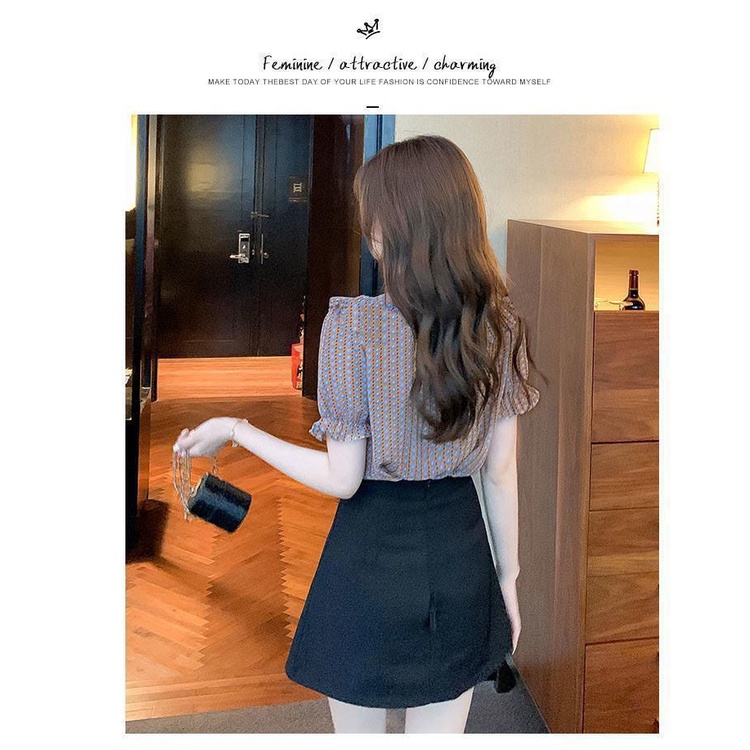 Áo Sơ Mi chiffon Tay Ngắn in Họa Tiết Thời Trang Mùa Hè Cho Nữ