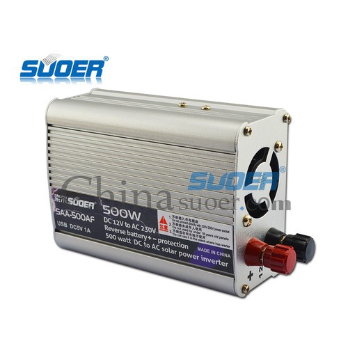 [Mã 44ELSALE2 giảm 7% đơn 300K] Bộ đổi điện 500W 12V sang 220V chống ngược cực - SAA-500AF