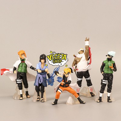 Mô hình Naruto - Mô hình Sasuke Kakashi Minato Killer Bee Naruto Hokage - Bán lẻ - Cao 10~15 cm