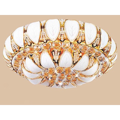 Đèn mâm ốp trần - pha lê trang trí VKT-NC-8047A kích thước 600mm có điều khiển từ xa