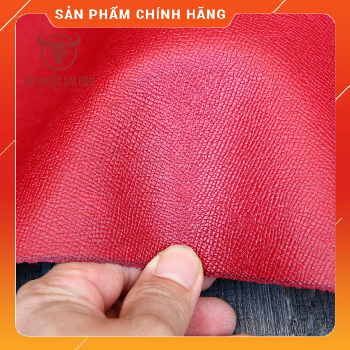 10 Pia Da Epsom Cao Cấp Màu Đỏ - Bán Da Bò Nhập Khẩu