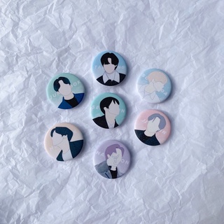 [ĐỘC QUYỀN] BTS LINEART PIN BUTTON - HUY HIỆU KIM TUYẾN