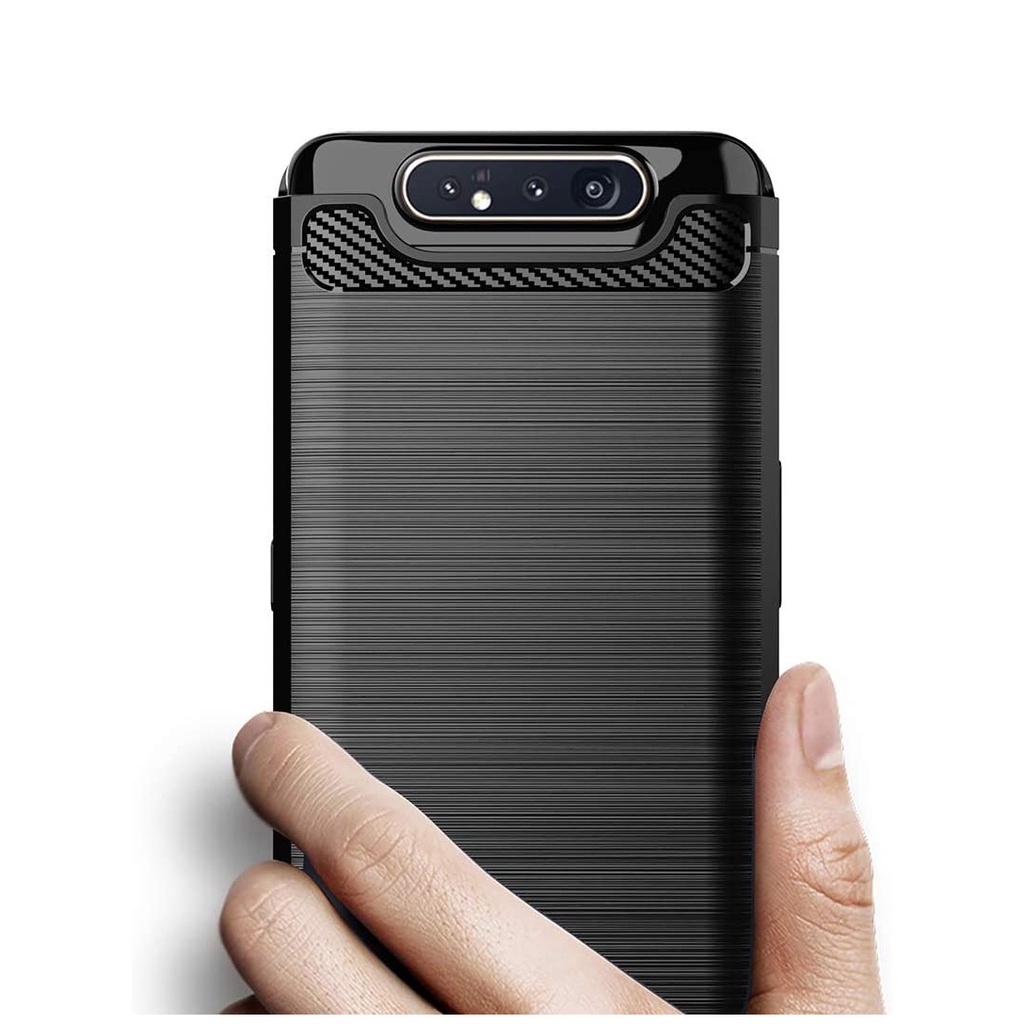 Ốp lưng chống sốc vân kim loại cho Samsung Galaxy A80 / A90 hiệu Likgus  - Hàng nhập khẩu