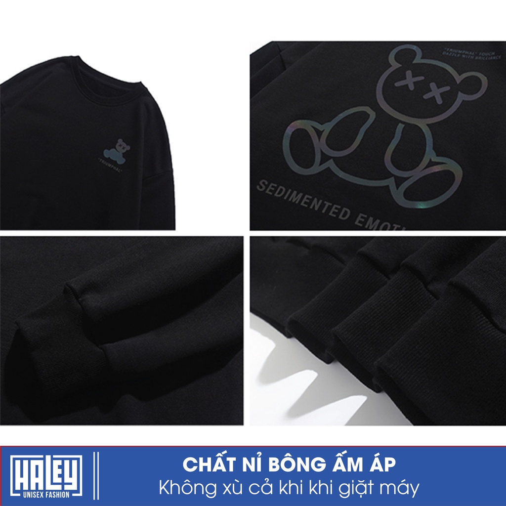 Áo Sweater phản quang Sedimented emotion Nam Nữ Unisex Hàn Quốc mã HD74 Chất nỉ đẹp dày - quà tặng ngẫu nhiên