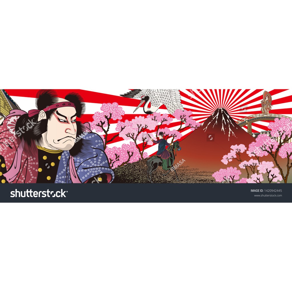 Tranh lụa 3d Quán ăn Phòng trà phong cách Nhật Bản QAPTNB-04