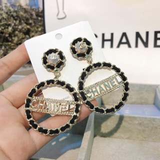 Khuyên tai bông tai 💥ch A nel 💥viền xích