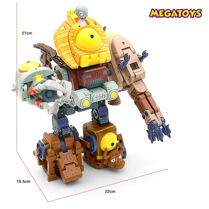 Đồ Chơi Sưu Tầm 5 Zombot Plants Vs Zombies 1 Biến Hình XINLEXIN - Ghép Thành Boss Khổng Lồ