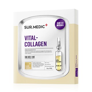 Hộp 10 miếng Mặt Nạ Dưỡng Da Cải Thiện Đàn Hồi Sur.Medic Vital-Collagen Mask