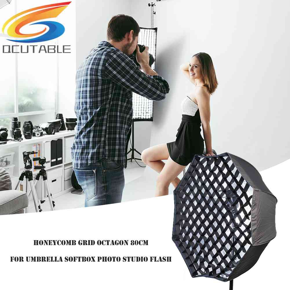 Ô Dù 80cm / 32inch Hình Bát Giác Lưới Tổ Ong Làm Phụ Kiện Chụp Ảnh Nghệ Thuật