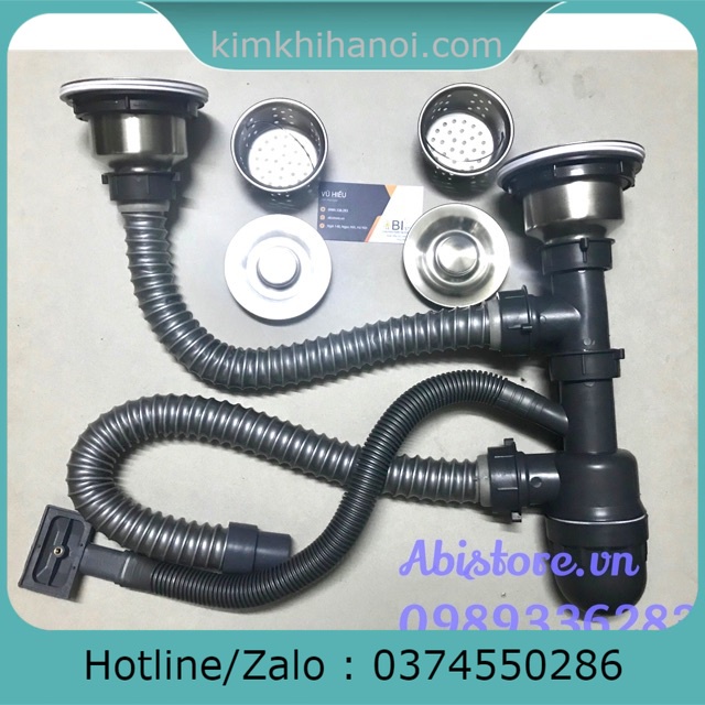 XI PHÔNG CHẬU RỬA BÁT ĐÔI BẦU INOX, XI PHÔNG THOÁT NƯỚC BỒN CHẬU RỬA BÁT 2 HỘC