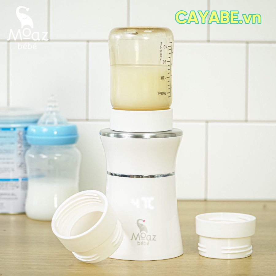 Máy hâm sữa di động cầm tay cho bé không dây MOAZ BÉBÉ MB – 041 nhỏ gọn, máy ủ bình sữa (tặng kèm 4 cổ nối bình sữa)