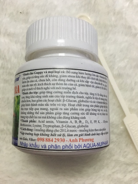 Vitamin cho cá tép đề kháng giúp sinh sản tăng màu Nuphar Vita Extra