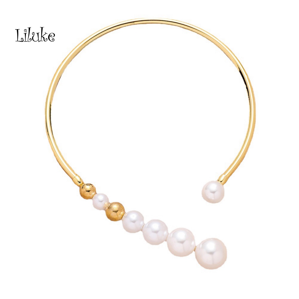 Choker Hợp Kim Đính Ngọc Trai Giả 3 Kiểu Dáng Lựa Chọn